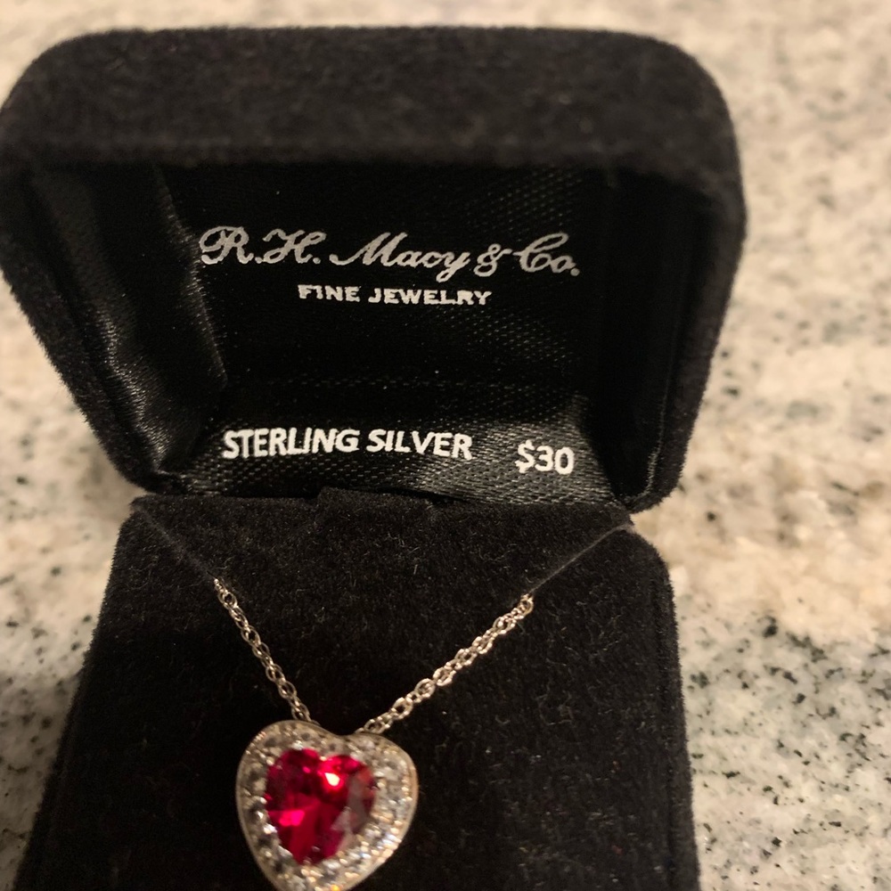 Sterling silver heart necklace